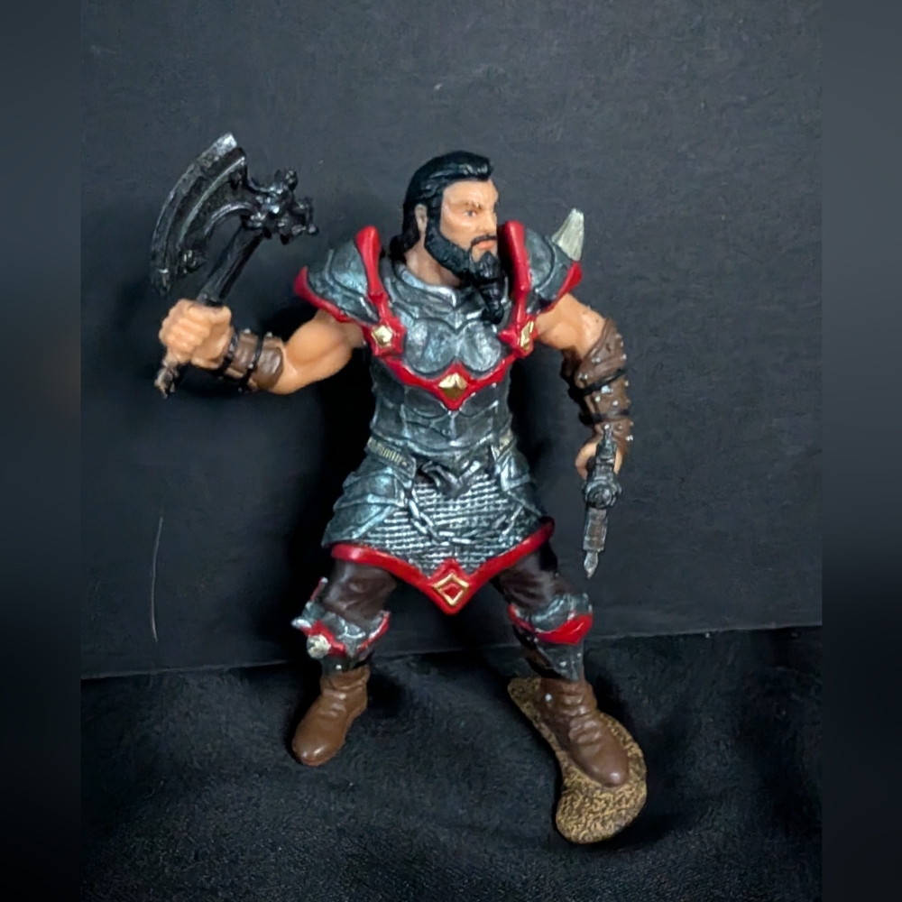 Warrior Action Figure with Axe and Armor